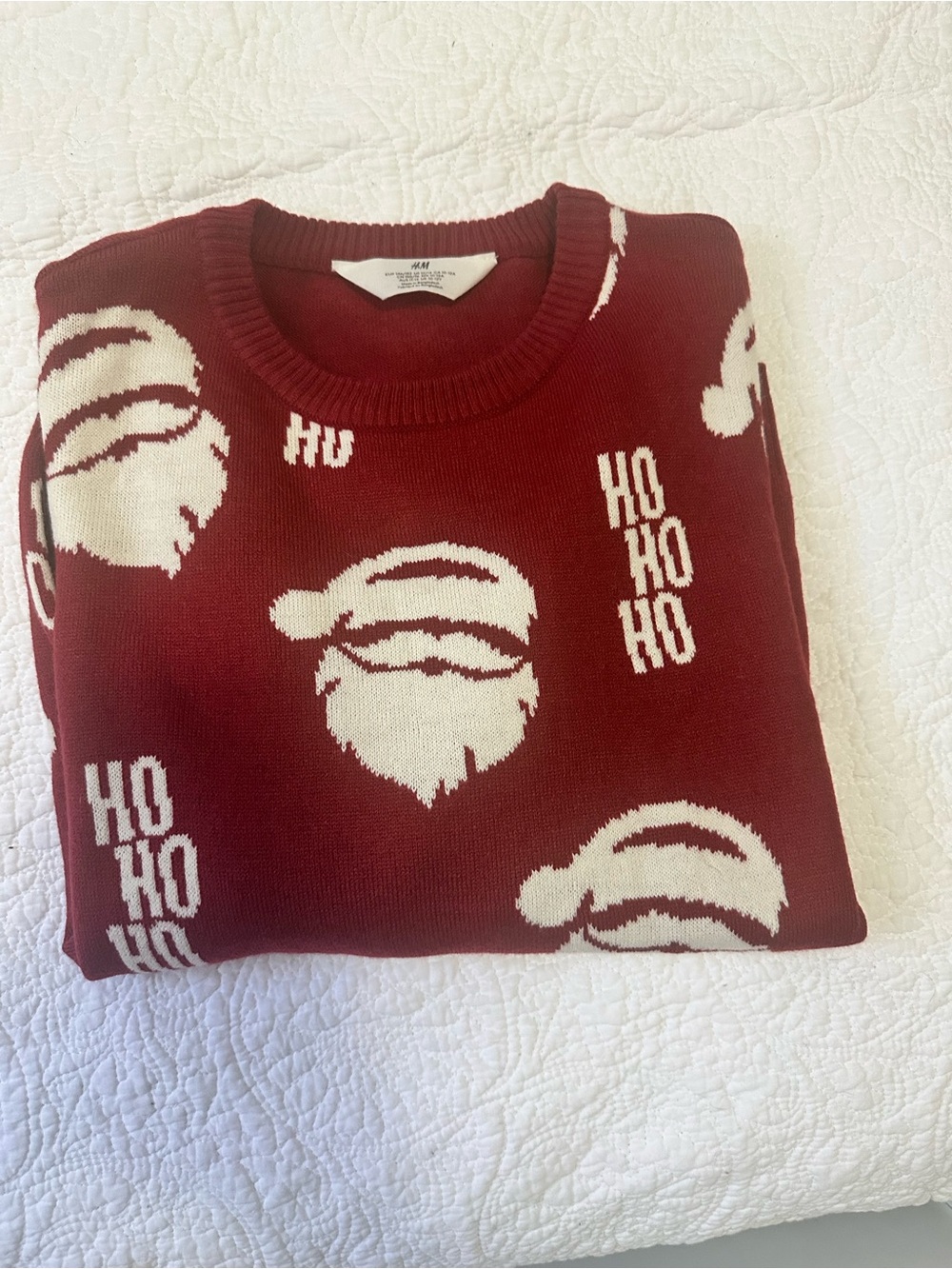 H&M kids Red Holiday Santa Sweater